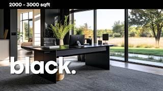 Design Your Dream Home: Black House with Modern Vintage Decor and Stunning Outdoor Living Spaces