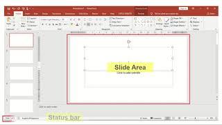 MS PowerPoint Window parts