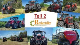 Heuernte 2020 Lohnunternehmen Rockenfeller Teil 2  - 2x Massey Ferguson 7700s