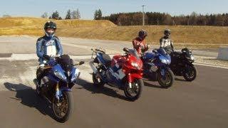 Autobahn-Race - GSX-R1000 vs R1 vs R6 vs CBR600F