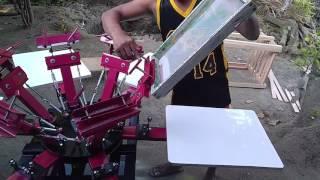 6 station 6 colors rotary silk screen printing machine (by Recuerdos)