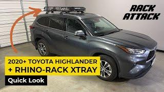 2020+ Toyota Highlander (Factory Rack) with Rhino-Rack XTray Roof Top Basket