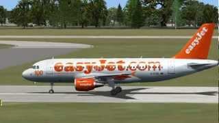 A319 take off at Düsseldorf FSX