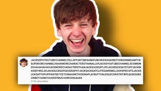 JackSucksAtLife says the LONGEST channel name on YouTube