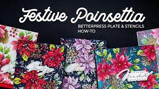 Spellbinders Festive Poinsettia Plate How To