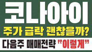 [코나아이 주가전망] 주가 급락 괜찮을까? 다음주 매매전략 " 이렇게 "