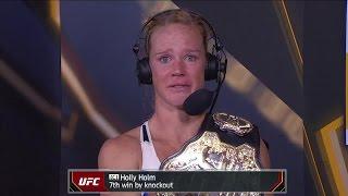 Holly Holm gets emotional after beating Ronda Rousey