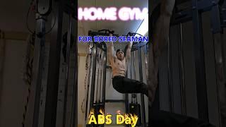 ABS day- home gym for bored seaman#muscle #motivation #bodybuilding #workout #gym