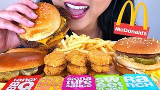 ASMR MCDONALDS FEAST (Chicken Nuggets, Fries, Big Mac, Cheeseburger) | ASMR Phan