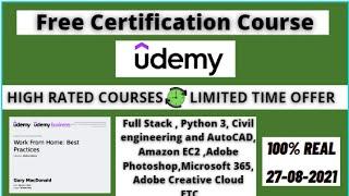 27-08 Udemy Free course with certificate