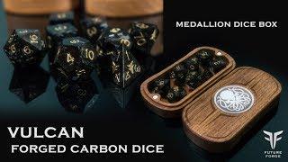 Vulcan Forged Carbon RPG Dice - Handmade by Future Forge