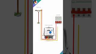 3 Phase Energy Meter Connection | House Wiring #shorts #shortsfeed #youtubeshorts