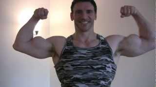 Posing and Flexing Biceps and Arms with Bodybuilder and Personal Trainer Victor Costa