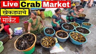 CRAB WHOLESALE MARKET | खेकड्याचे मार्केट | KALYAN FISH MARKET | Saqib Hunerkar Vlogs