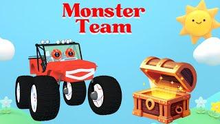 Monster Team | Treasure Chest Adventure | Educational Cartoon for Kids !