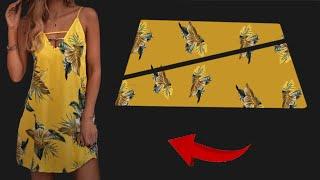 WOW️Only 1 meter fabric Summer Stylish Dresses Cut and Sew in 10 Minutes  Summer Trends Dresses