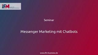 Messenger Marketing mit Chatbots | Seminar