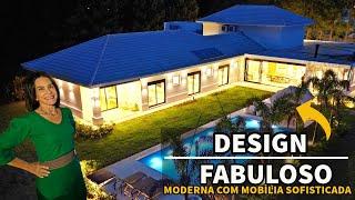 CASA COM DESIGN MODERNO E MOBÍLIA FABULOSA