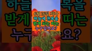 6 16일 지나 하늘의 천복을 받게되는 띠는 누구일까요
