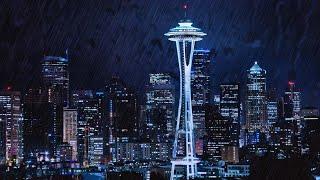 Seattle Rain & City Sounds White Noise | Rainstorm Audio for Sleeping, Studying or Focus | 10 hours