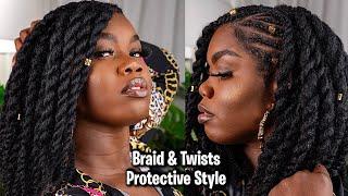 Braids And Twists Protective Style Tutorial | No Braiding Hair