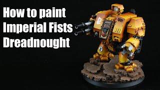 How to paint an Imperial Fists Dreadnought? Warhammer 40k Space Marines