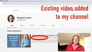 How to add an existing YouTube video to your channel