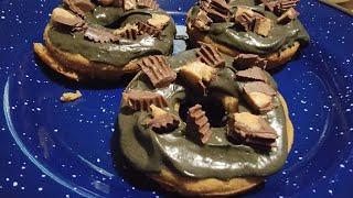 Cottage Cheese Donuts with cream cheese icing & Maple Peanut butter chocolate chip cookies