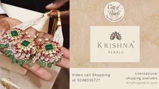 Best hyderabadi pearls jewellery / Gold pearl jewellery / Krishna Pearls