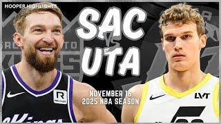 Utah Jazz vs Sacramento Kings Full Game Highlights | Nov 16 | 2025 NBA Season