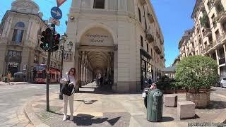 Turin, Torino, Italy. Two Hour Walk in the City Centre