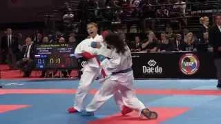 Nika KADZOVA of Russia vs Amy Connell of Scotland - 2014 World Karate Championships