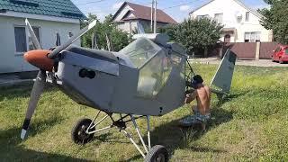 Preparing the light plane for flights. Light aviation. STOL.