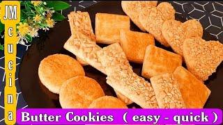 Butter Cookies Recipe | Peanut Butter Cookies Recipe | Bakery Biscuit | JM Cucina