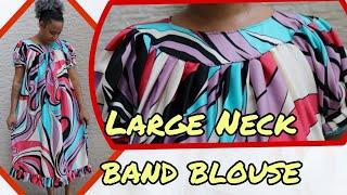 Large Round Neckline Blouse/ I Sew 10 Pieces A Day To Make Money