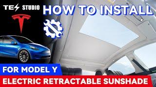 Sunshade Setup: Installing a Retractable Sunshade on Your Tesla Model Y"