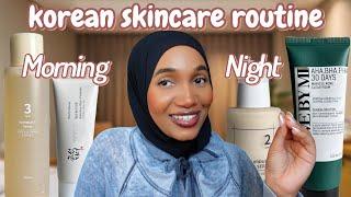 My current Korean skincare routine, morning and night skincare routine, my current skincare routine