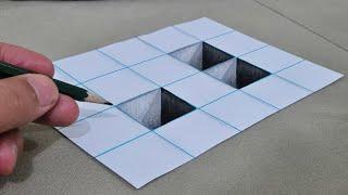 3d drawing on paper for beginner