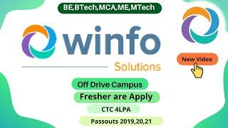 Winfow Off-campus Drive | Freshers | 2021 #jobsandoffcampusdrive #studentscircles