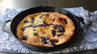 Blueberry Dutch Baby - German Pancake - Food Wishes