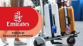 Emirates Check-in Baggage Allowance- Size, Weight and Number of Bags