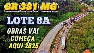 BR 381 ENCAIXE DA PISTA TREVO ACESSO CIDADE CAETÉ MINAS GERAIS BRASIL..