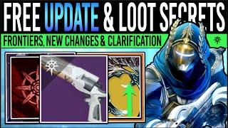 Destiny 2: FREE CONTENT UPDATE & LOOT CHANGES! Apollo Timeline, Bungie Respond, Lost Drops, Secrets