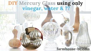 DIY Mercury glass with vinegar, water and spray paint.  Super easy and under 5 minutes! Great gifts!