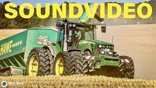 SOUND / John Deere 8430 POWER & 3x Claas Lexion 8800 Mähdrescher - Ernte 2024 nimmt fahrt auf !