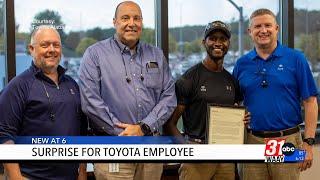 Surprise for Toyota employee