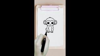 how to draw a monkey