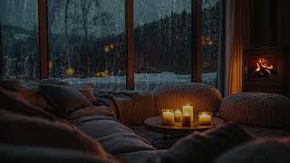 Peaceful Moments| Warmth and Tranquility: Rain and Fireplace Sounds for a Comforting Evening