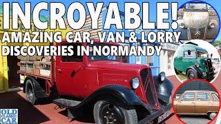 HUNTING CLASSICS in Normandy, France! Old cars, vans & lorries EVERYWHERE