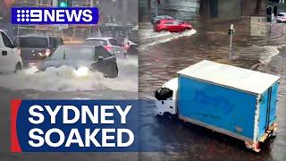 Flooding chaos as torrential rain hammers Sydney | 9 News Australia